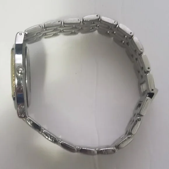 Geneva Watch Women 28mm Quartz Gold Silver Tones White Dial Round Analog Clasp - Picture 6 of 12